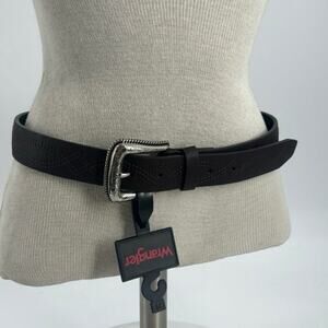 NWT Wrangler Western brown leather stitch belt